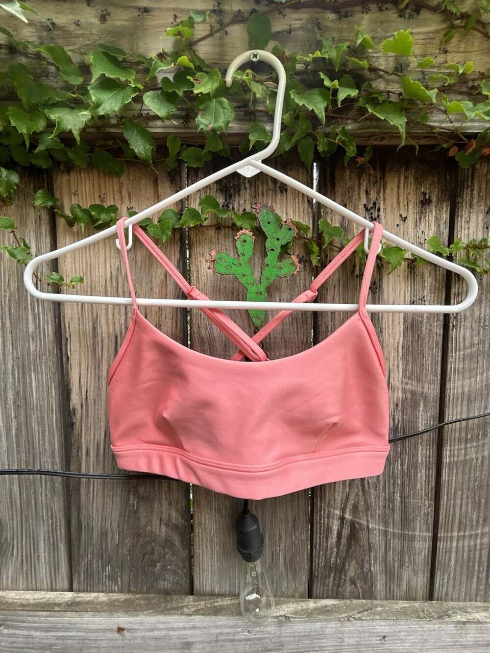 Alo Yoga Strappy Sports Bra Pink Size S
